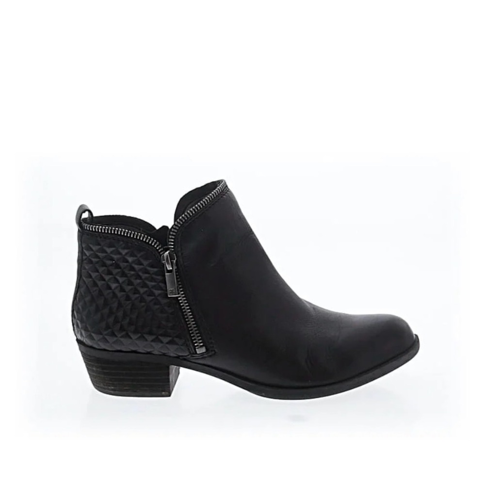 Lucky Brand Black Leather Ankle Boots